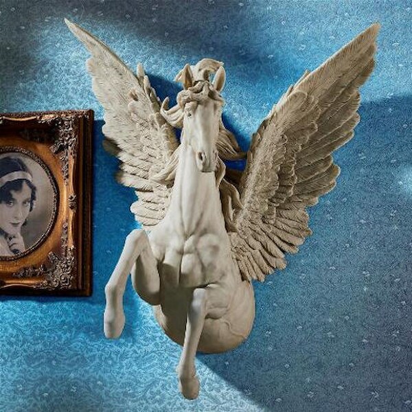 Divine Pegasus Winged Stallion Wall Sculpture Emerging Artist Relief